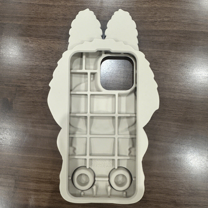 Creative and Cute Silicone Apple iPhone Protective Case, 17cm Doll-Shaped, Anti-Drop Phone Shell Suitable for iPhone