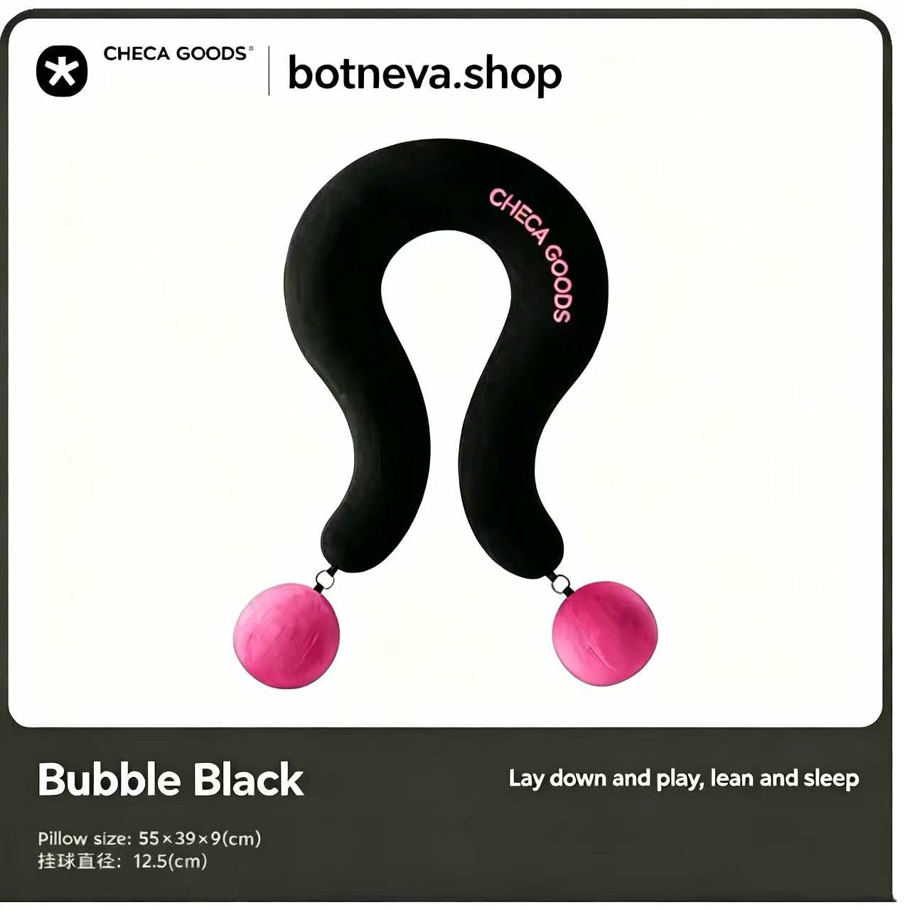 Bubble U-Shape Travel Neck Pillow with Phone Pillow Pocket - Memory Foam Comfort