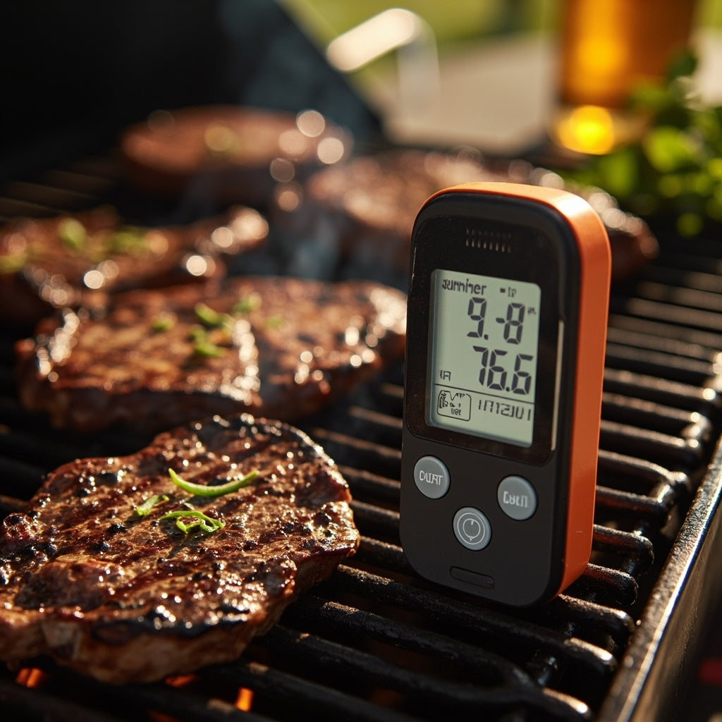 Wireless Meat Thermometer Bluetooth - Smart BBQ Temperature Probe for Kitchen and Grill