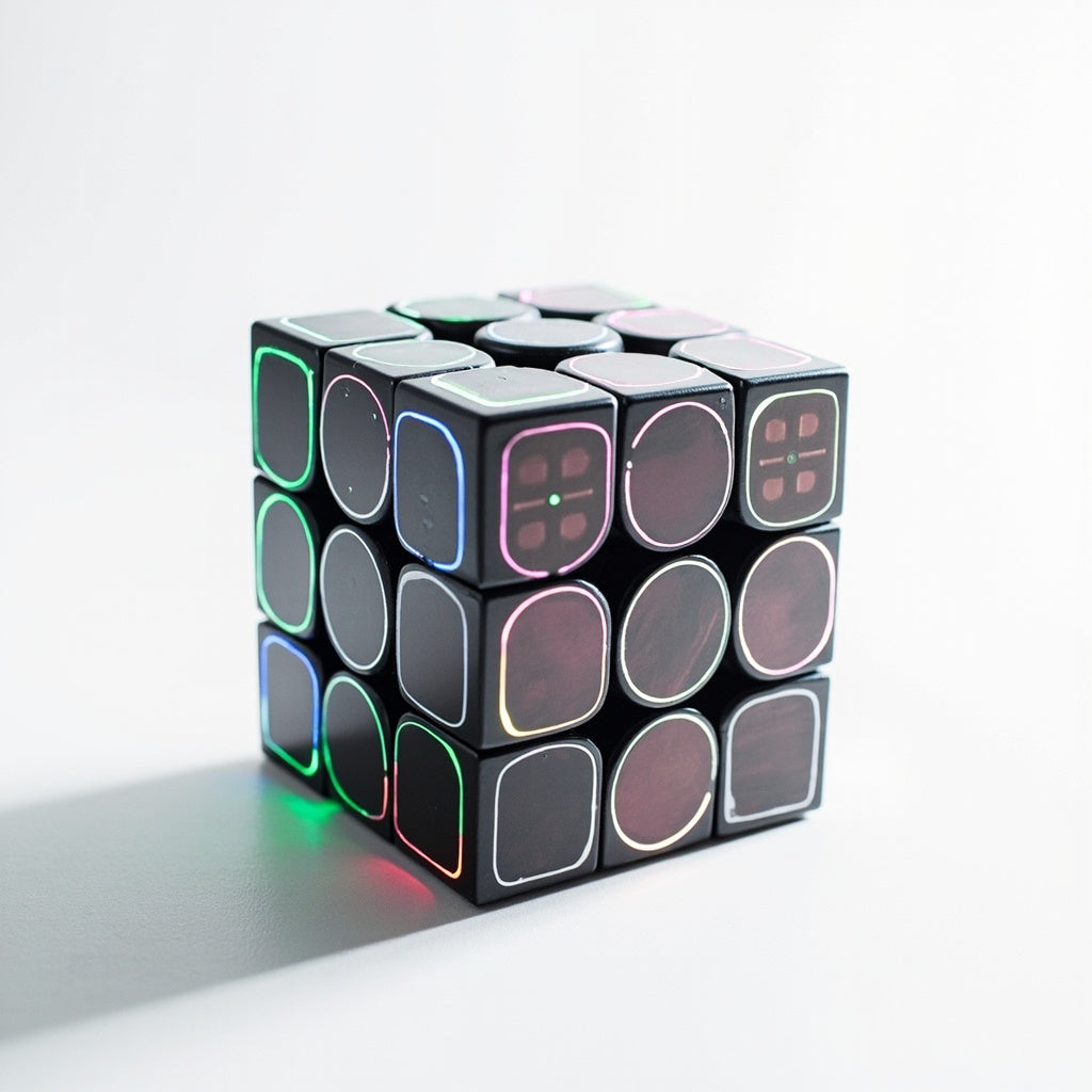 AI Smart Magic Cube Puzzle - Electronic Rubik's Cube with LED Light...