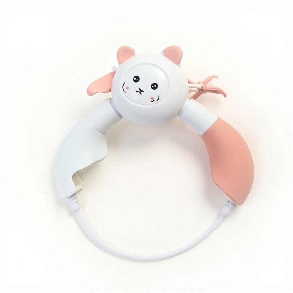 Cute Space Pet Portable Neck Fan - USB Rechargeable Bladeless Lanya...