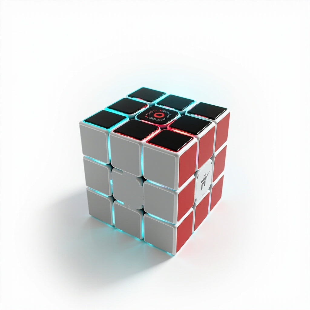AI Smart Magic Cube Puzzle - Electronic Rubik's Cube with LED Light...