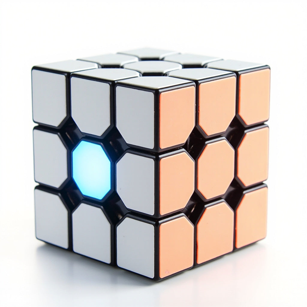 AI Smart Magic Cube Puzzle - Electronic Rubik's Cube with LED Light...