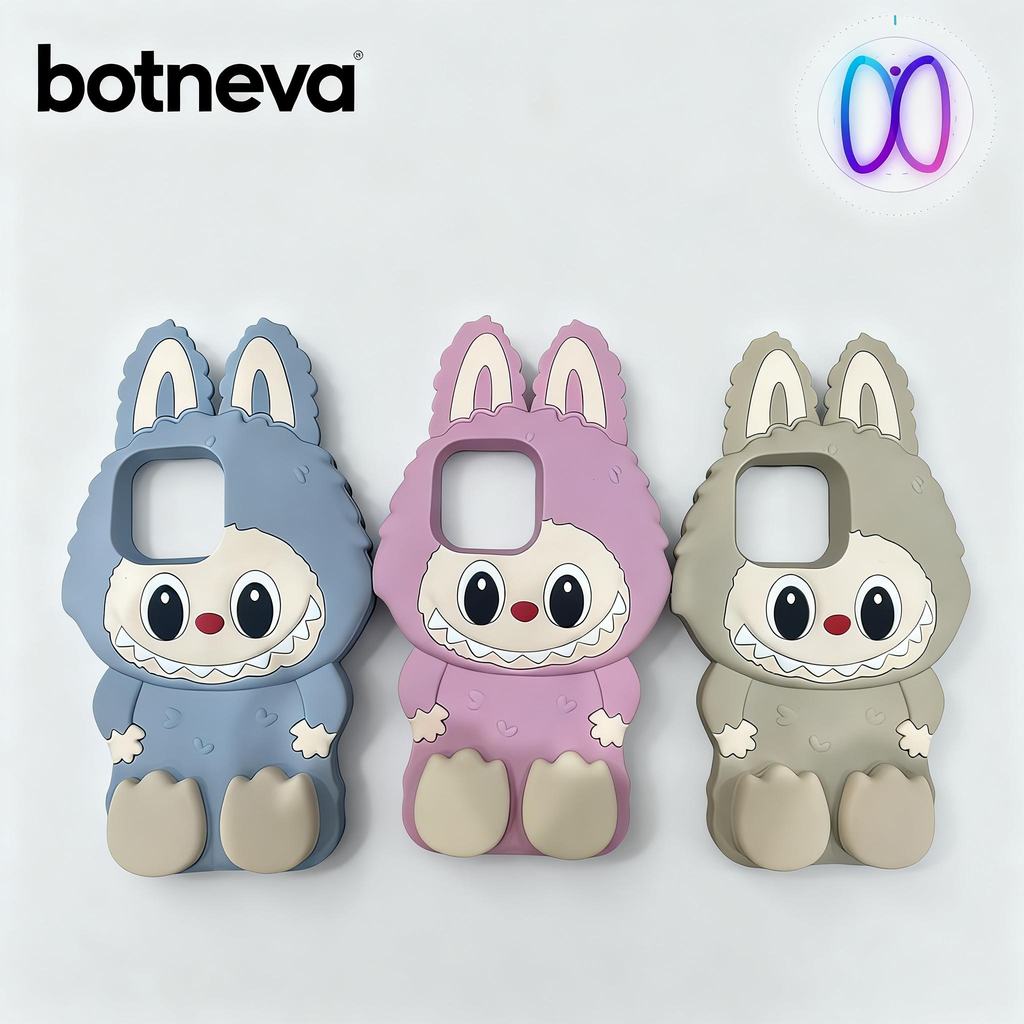 Creative and Cute Silicone Apple iPhone Protective Case, 17cm Doll-Shaped, Anti-Drop Phone Shell Suitable for iPhone