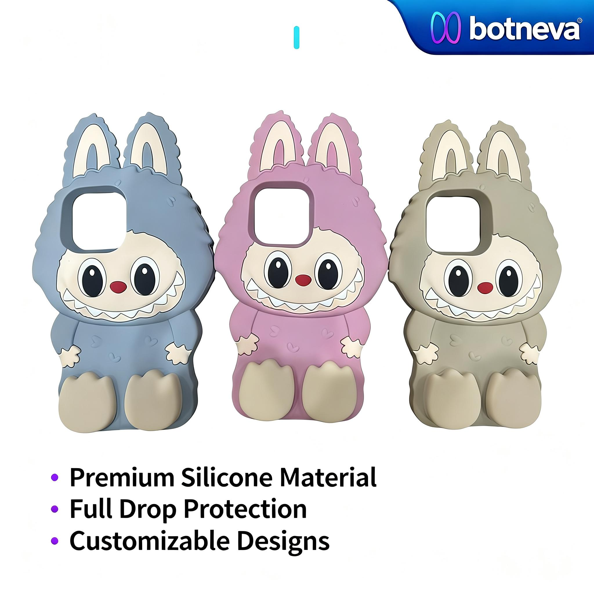 Creative and Cute Silicone Apple iPhone Protective Case, 17cm Doll-Shaped, Anti-Drop Phone Shell Suitable for iPhone