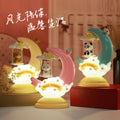 Cute Animal Crescent Moon Night Light – Soft Glow LED Lamp with Swi...