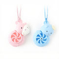 Cute Space Pet Portable Neck Fan - USB Rechargeable Bladeless Lanya...